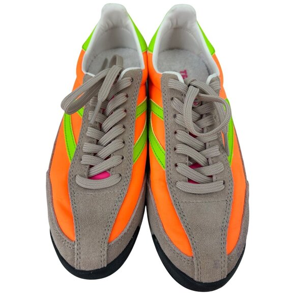 Tretorn Anthropologie Womens Neon Orange & Green Rawlings Sneakers Size US 5 - Picture 2 of 9